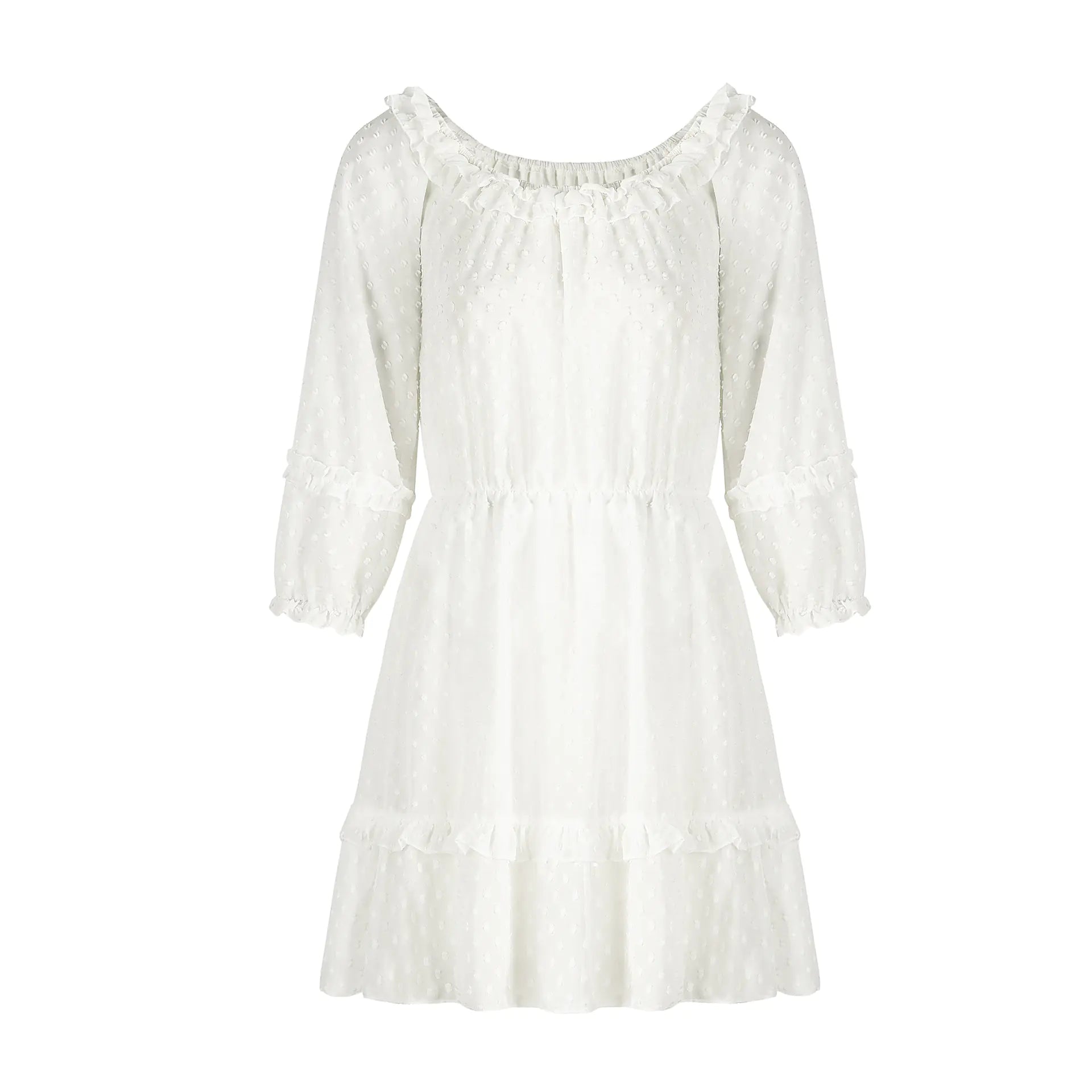 2019 Autumn Winter Chiffon Off-Shoulder Dress