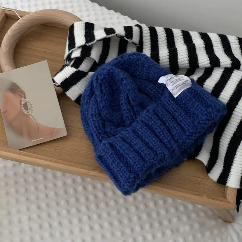 Versatile Solid Color Loose Woolen Hat for Women