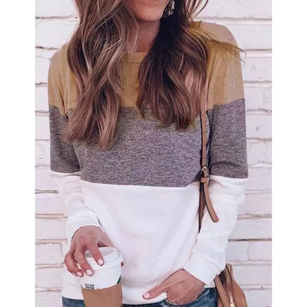 2020 Autumn/Winter Colorful Long Sleeve Top for Casual Wear