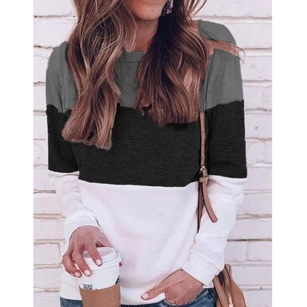 2020 Autumn/Winter Colorful Long Sleeve Top for Casual Wear