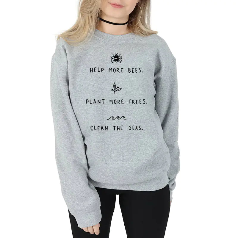 Loose-Fit Women's Round Neck Long Sleeve Sweatshirt