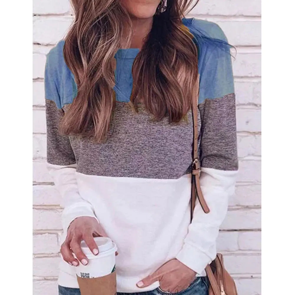 2020 Autumn/Winter Colorful Long Sleeve Top for Casual Wear