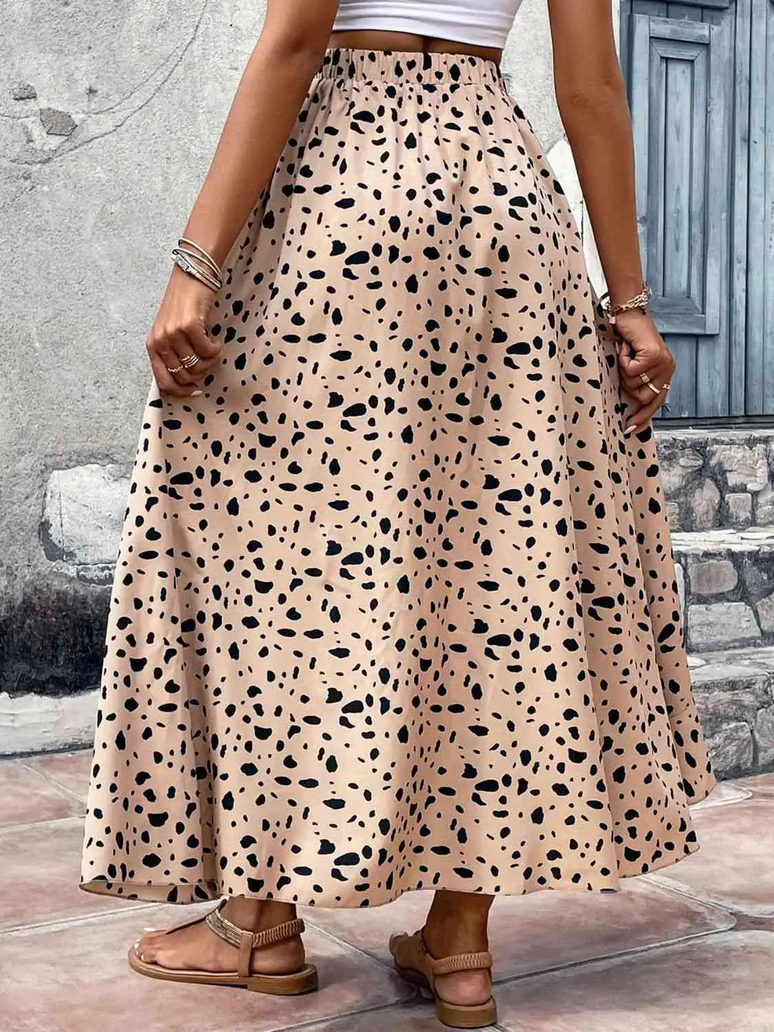 Enia Printed Ruffled Skirt-