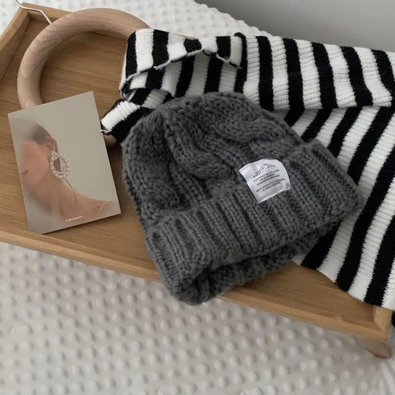 Versatile Solid Color Loose Woolen Hat for Women