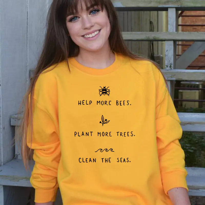 Loose-Fit Women's Round Neck Long Sleeve Sweatshirt