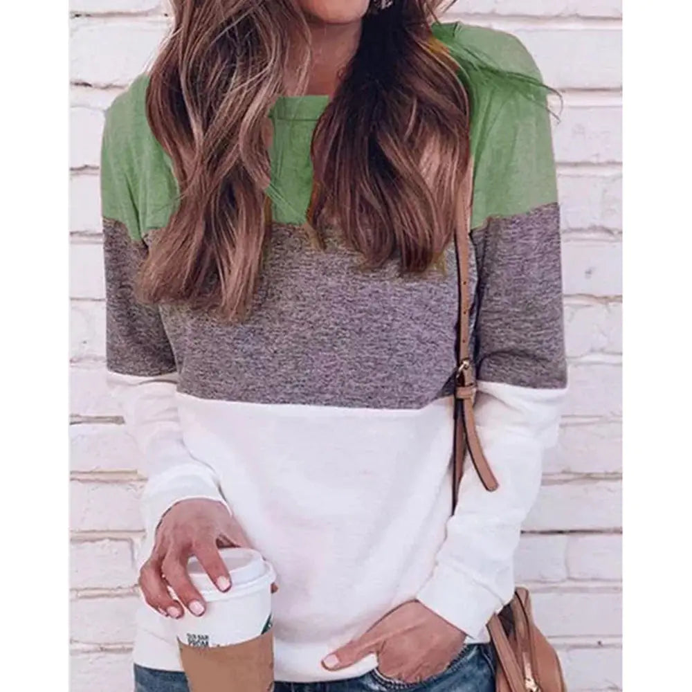 2020 Autumn/Winter Colorful Long Sleeve Top for Casual Wear